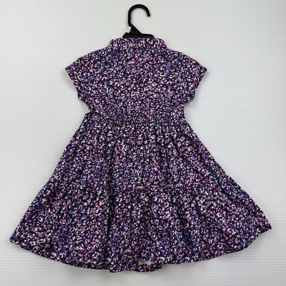 Vince Camuto Girls Dress 2T Purple Pink Floral Button Front Short Sleeve NWT - Picture 7 of 9